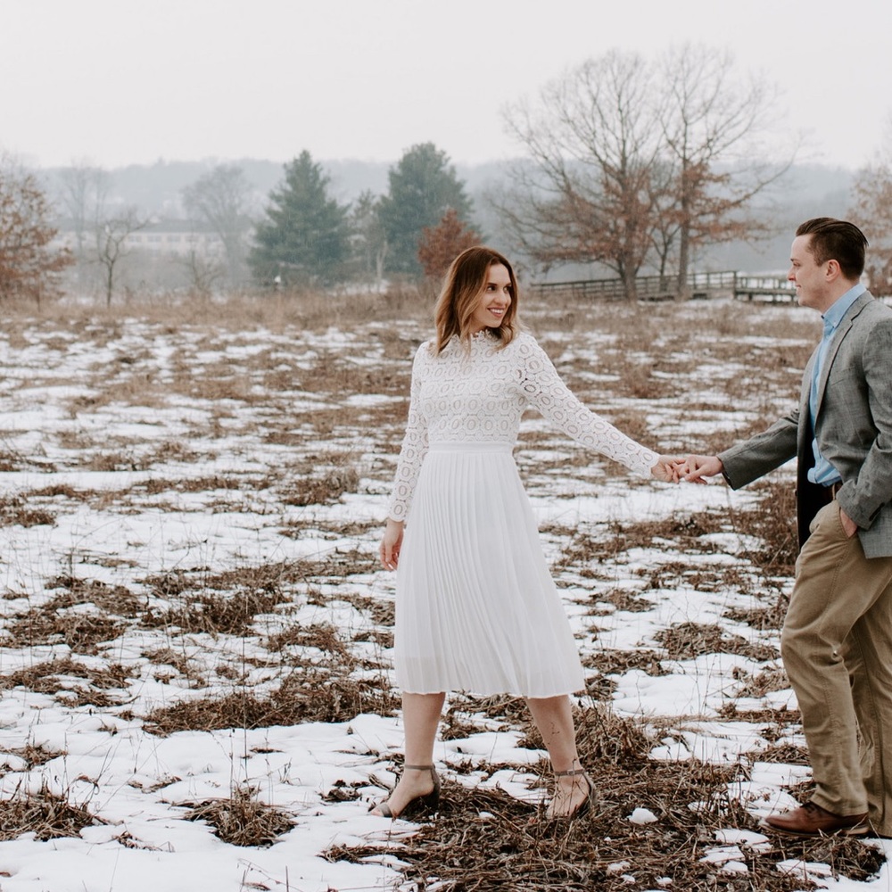 Arabella Lace Dress in Classic White - Ivy City Co